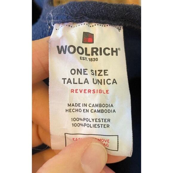 Woolrich Check Shawl Cardigan One Size Women’s Navy - Picture 3 of 7